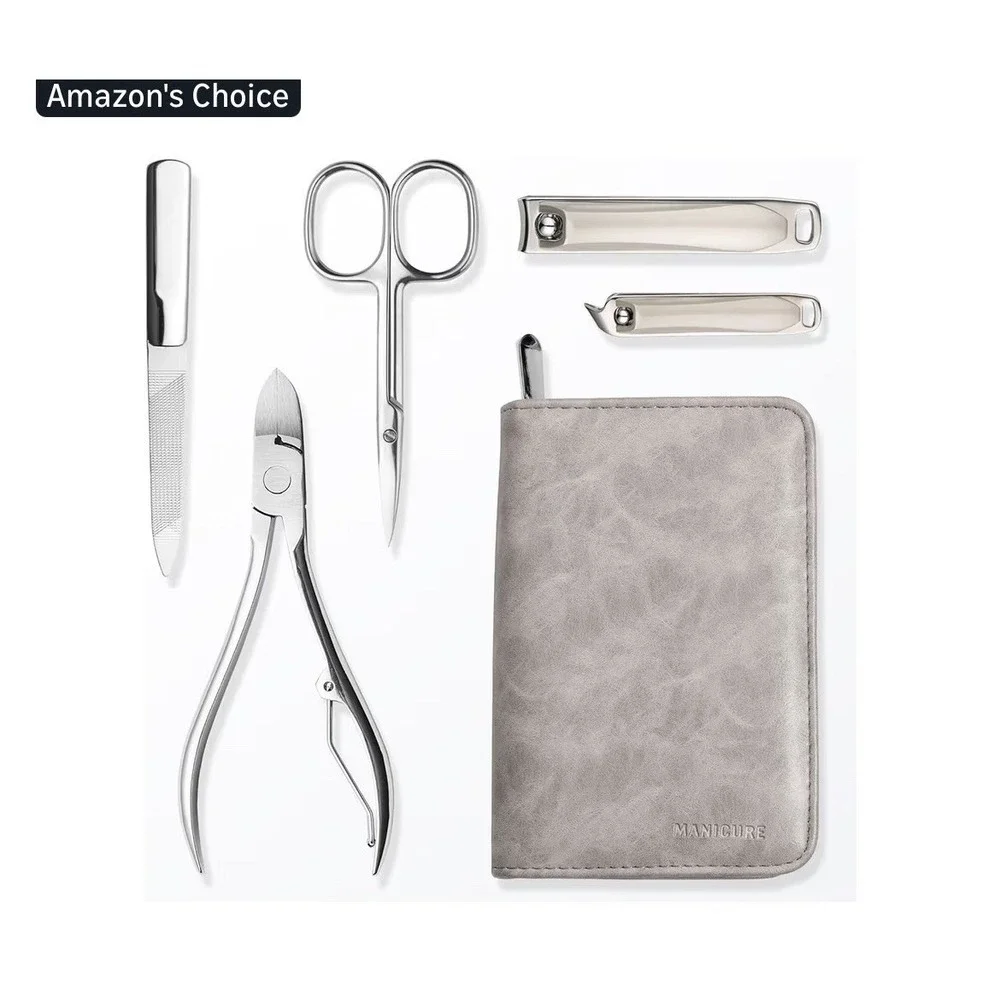 Familife Stainless Steel Nail Kit Manicure Pedicure Set Grooming Kit, 11 Pcs -[H